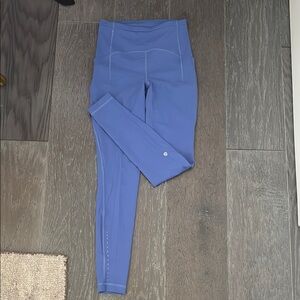 Blue High-Waisted Leggings